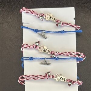 Stackable XO and Ship Charm Bracelets